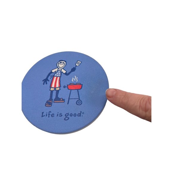 Fourth of July BBQ Life is Good 4 piece Coaster set - Picture 5 of 7